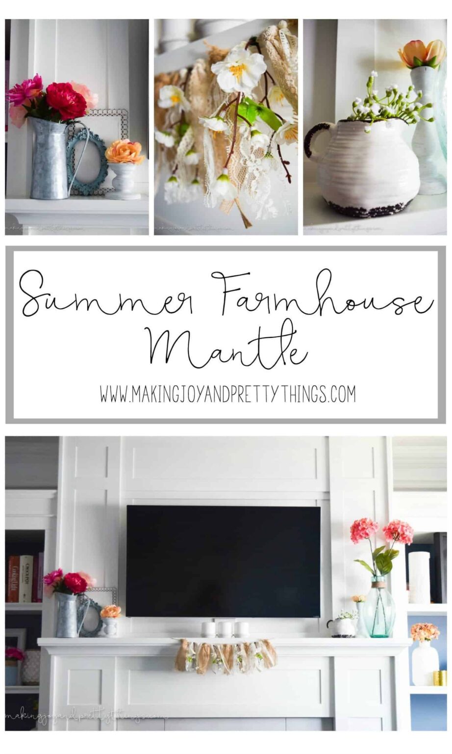 Summer Mantle Decor | Making Joy & Pretty Things