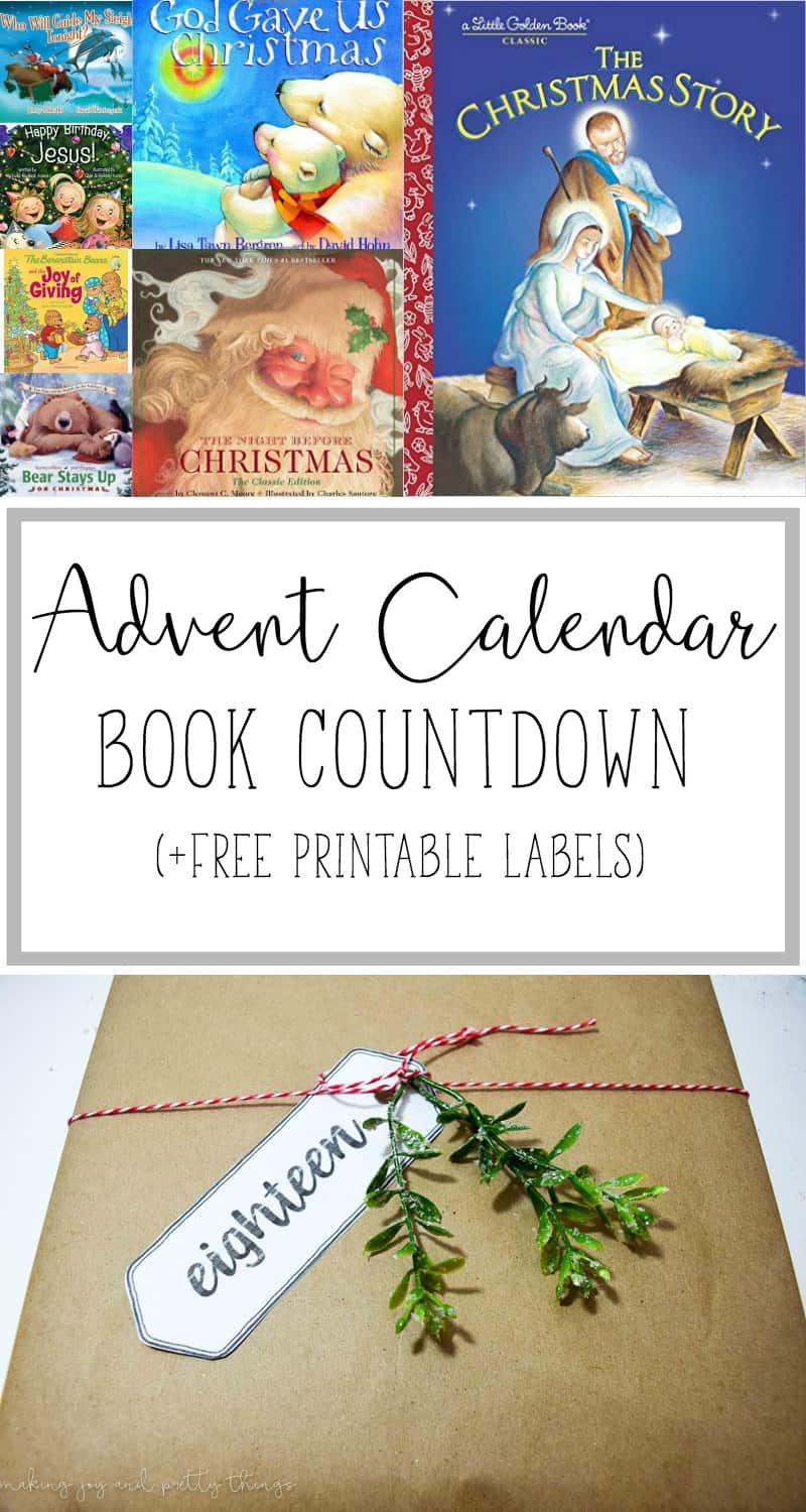 Easy Book Advent Calendar with Free Printable Labels Making Joy and