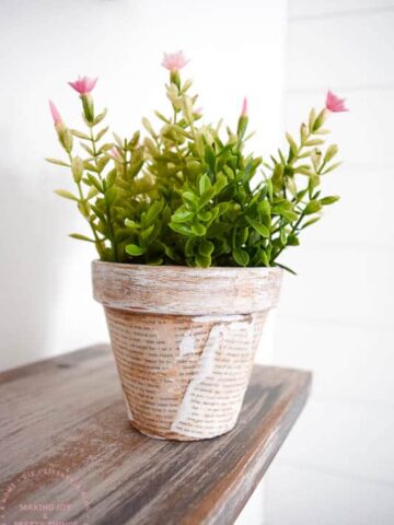 Rustic Decoupage Terracotta Pots