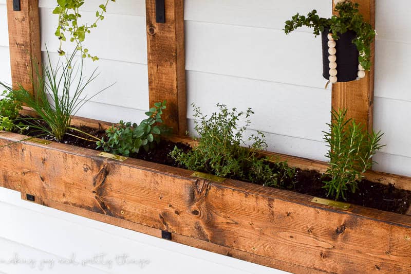 hanging herb garden planter 2x4 challenge-38 - Making Joy and Pretty Things