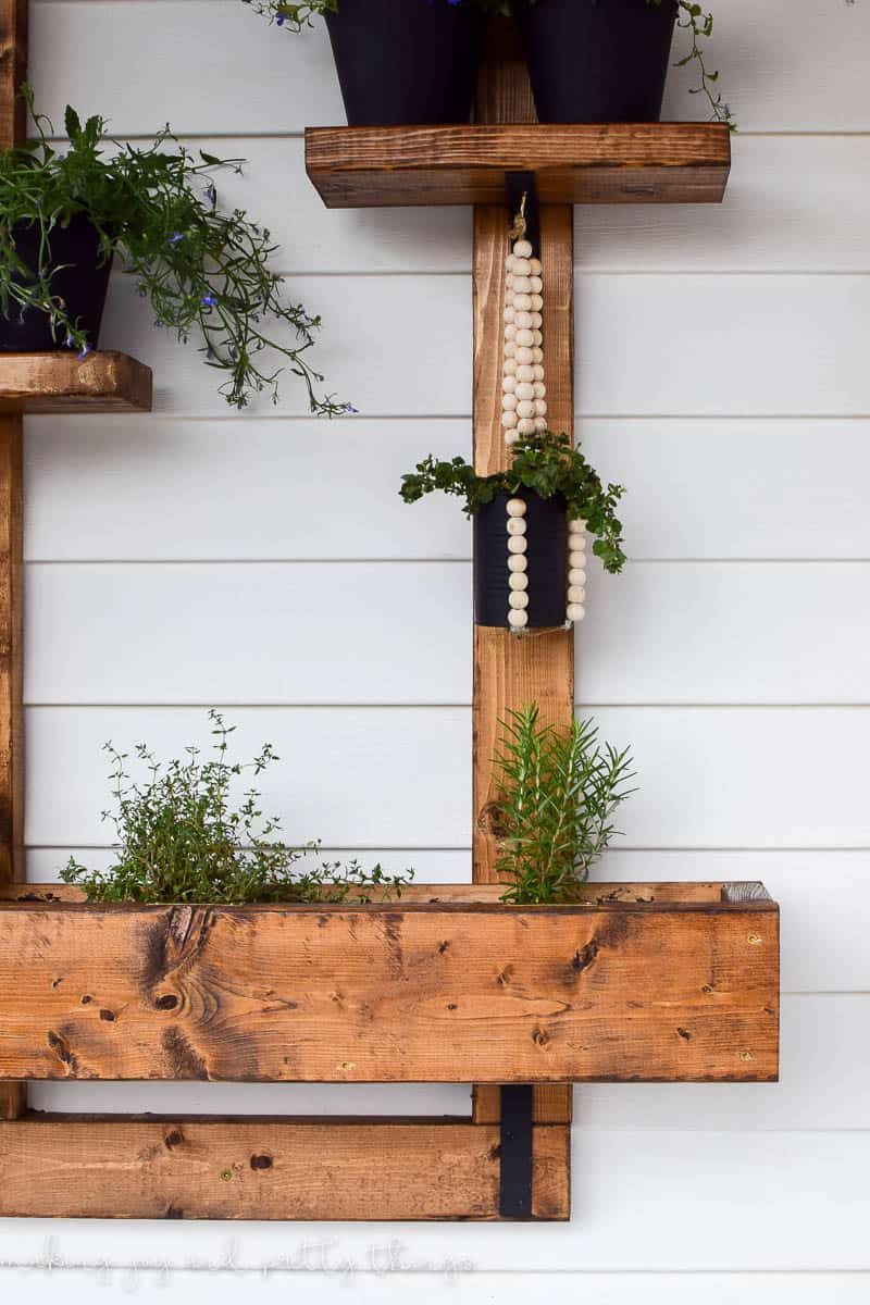 hanging herb garden planter 2x4 challenge-59 - Making Joy and Pretty Things