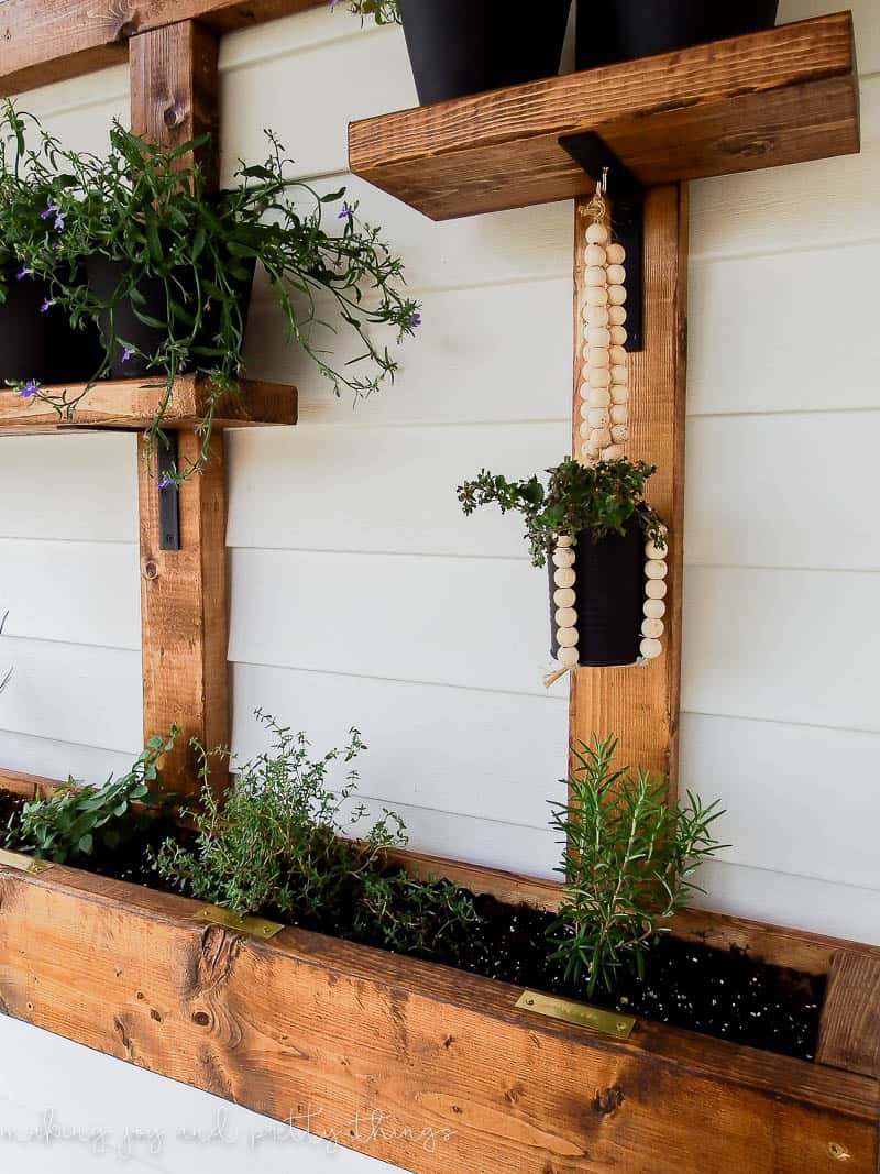 hanging herb garden planter 2x4 challenge-7 - Making Joy and Pretty Things