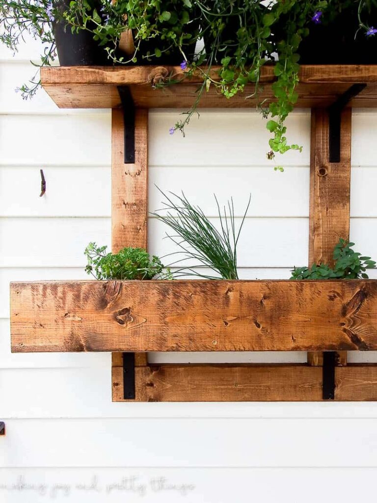 DIY Vertical Herb Garden Planter- Making Joy and Pretty Things