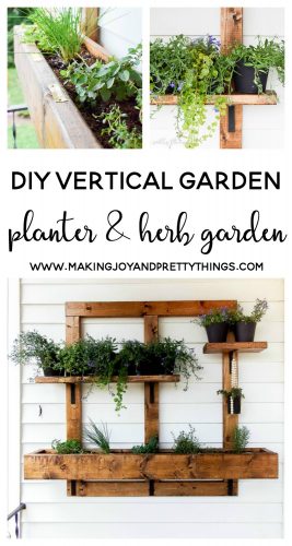 DIY Vertical Herb Garden Planter- Making Joy and Pretty Things