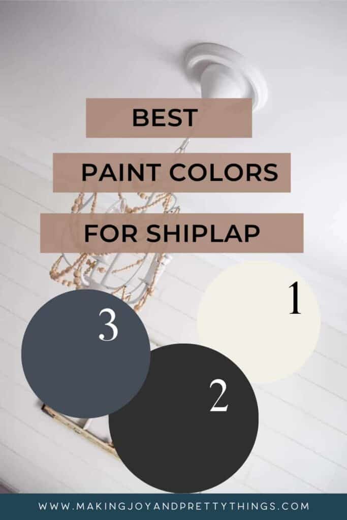 So you installed your shiplap wall or shiplap ceiling but what color do you paint it? My favorite paint color for shiplap walls is Alabaster by Sherwin-Williams. It’s the color we painted our DIY shiplap wall in our daughter’s nursery and we loved it. Read the post to see my 2 other favorite paint colors for shiplap whether you are farmhouse style or more modern. Plus, I’m sharing 9 additional colors you may not have thought of! #shiplap #paint #diyshiplap