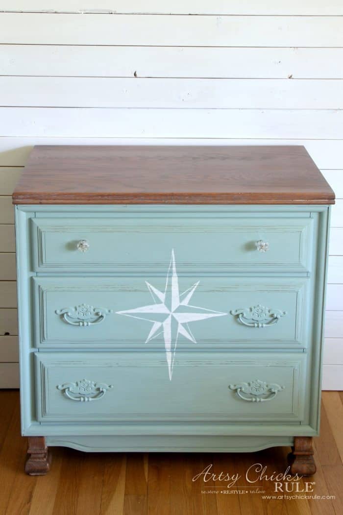 White Stain Dresser (so simple with chalk paint!) - Artsy Chicks Rule®